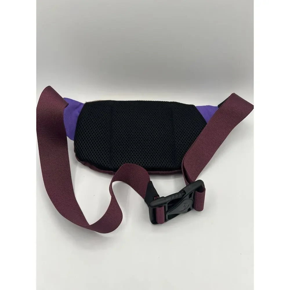 Kavu Fanny Pack Hip Bag Waist Pack Purple Maroon Beige Adjustable Strap Y2K